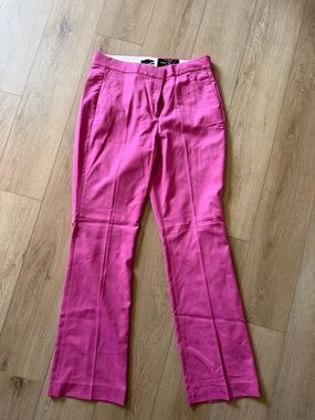 J. Crew Hot Pink Straight-Leg Trousers